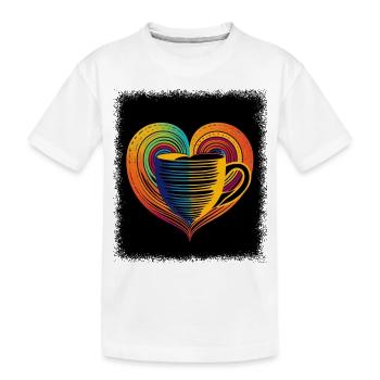 flower power birthday present peace movement - Kinder Premium Bio T-Shirt - Weiß - Vorne
