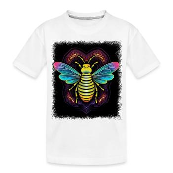 peace symbol dove of peace hippy jokes - Kids' Premium Organic T-Shirt - white - Front