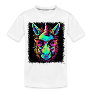 Horned Dabbing Unicorn Gift Idea Geek B Day Gift - T-shirt bio Premium Enfant - blanc - Devant