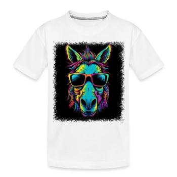 riding academy geek clydesdale horseshoe betting - Kids' Premium Organic T-Shirt - white - Front