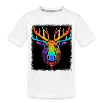 Canadian Moose Blagues Antlers Canada Moose Caution - T-shirt bio Premium Enfant - blanc - Devant