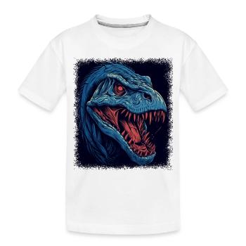 statement humor funny quote bunny happy t rex - Kinder Premium Bio T-Shirt - Weiß - Vorne