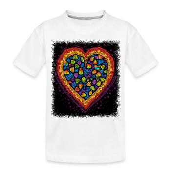 Pizza Dictons Valentine Dog Lover Gift Green - T-shirt bio Premium Enfant - blanc - Devant