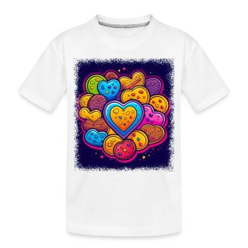 baking gift joke funny chef design tshirts happy - Kinder Premium Bio T-Shirt - Weiß - Vorne