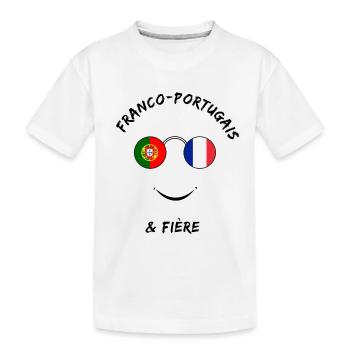 Franco Portugais et fière - T-shirt bio Premium Enfant - blanc - Devant