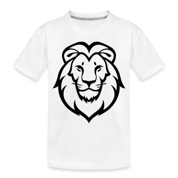 Felin jungle lion's head - Kids' Premium Organic T-Shirt - white - Front