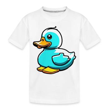 Canard en caoutchouc / canard en caoutchouc / eau / baignoire - T-shirt bio Premium Enfant - blanc - Devant