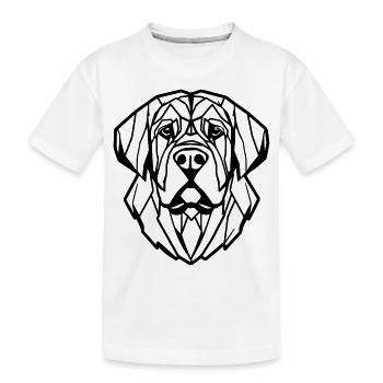 Tête de chien Saint-Bernard - T-shirt bio Premium Enfant - blanc - Devant