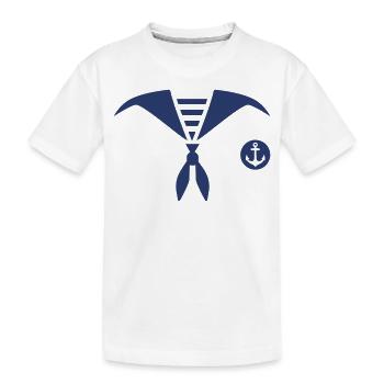 Costume de marin marin ancre carnaval marin - T-shirt bio Premium Enfant - blanc - Devant