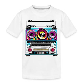 Radio / Analog / Music / Frequency / Speakers - Kids' Premium Organic T-Shirt - white - Front