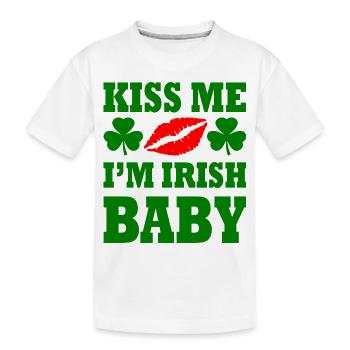 kiss me im irish baby - T-shirt bio Premium Enfant - blanc - Devant