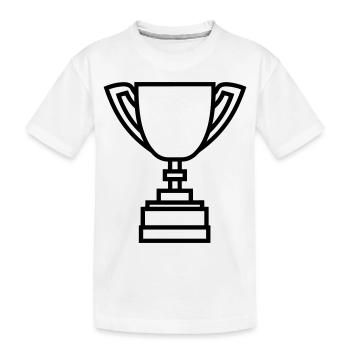 trophy - Kids' Premium Organic T-Shirt - white - Front