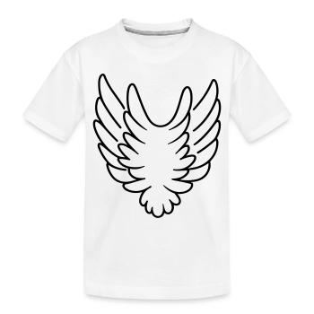 Engelsflügel - Kinder Premium Bio T-Shirt - Weiß - Vorne