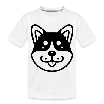 Dog - Kids' Premium Organic T-Shirt - white - Front