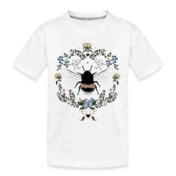 Bourdon Fleurs Abeille - T-shirt bio Premium Enfant - blanc - Devant
