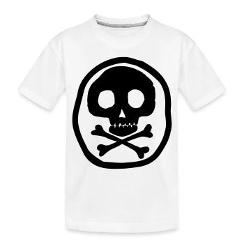 Schädel & Knochen - Kinder Premium Bio T-Shirt - Weiß - Vorne