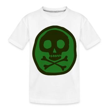 Schädel und Knochen - Kinder Premium Bio T-Shirt - Weiß - Vorne