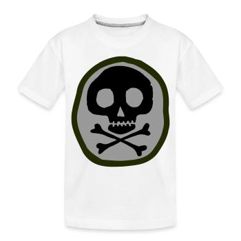 Skull and bones - Kids' Premium Organic T-Shirt - white - Front