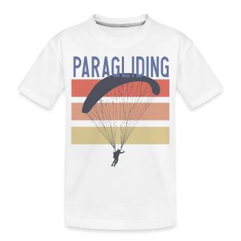 Paragliding & Gleitschirmfliegen - Kinder Premium Bio T-Shirt - Weiß - Vorne