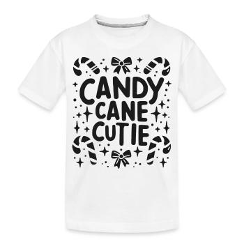 Canne de bonbon mignonne - T-shirt bio Premium Enfant - blanc - Devant