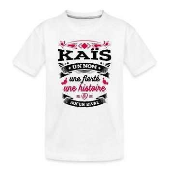 KAÏS UN NOM UNE FIERTÉ AUCUN RIVAL - T-shirt bio Premium Enfant - blanc - Devant