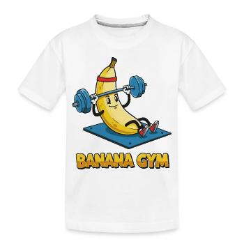 Fitness et bananes pour la gymnastique de bananes - T-shirt bio Premium Enfant - blanc - Devant
