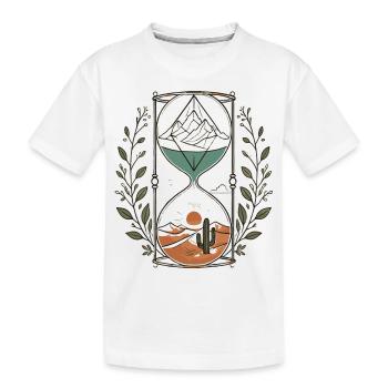 Paysages intemporels Sablier Nature Art - T-shirt bio Premium Enfant - blanc - Devant