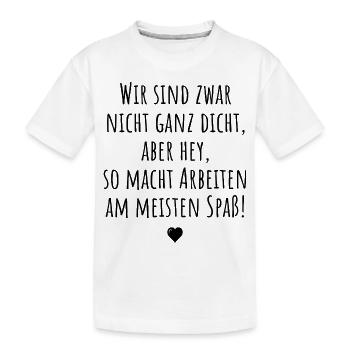 Team fun in the office - Kids' Premium Organic T-Shirt - white - Front