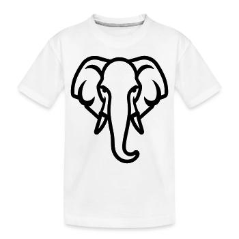 éléphant - T-shirt bio Premium Enfant - blanc - Devant