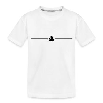 Ente linie - Kinder Premium Bio T-Shirt - Weiß - Vorne