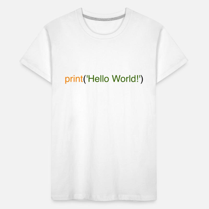 Hello World Python Kinder Premium Bio T-Shirt