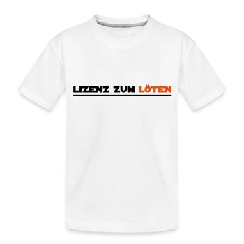 löten - Kinder Premium Bio T-Shirt - Weiß - Vorne