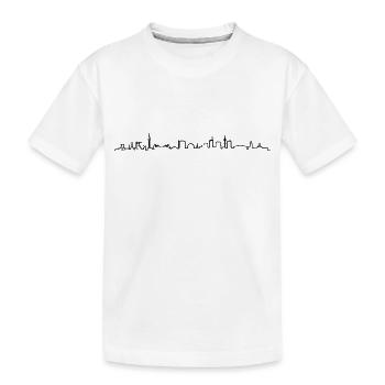 Skyline Ruhrgebiet Linie - Kinder Premium Bio T-Shirt - Weiß - Vorne