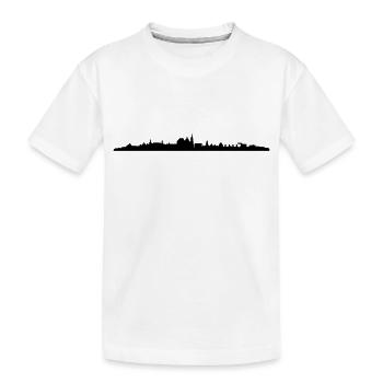 Skyline Aachen - Kinder Premium Bio T-Shirt - Weiß - Vorne