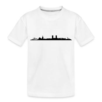 Skyline Oslo - Kinder Premium Bio T-Shirt - Weiß - Vorne