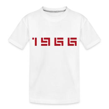 Année de naissance Naissance Né en - Fabriqué en 1966 - T-shirt bio Premium Enfant - blanc - Devant