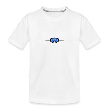 Lunettes de ski Icon Line - T-shirt bio Premium Enfant - blanc - Devant