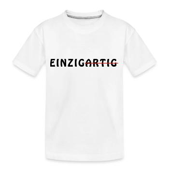 einzigartig - Kinder Premium Bio T-Shirt - Weiß - Vorne