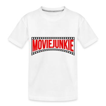 Les couleurs peuvent être modifiées | Accro au cinéma - T-shirt bio Premium Enfant - blanc - Devant