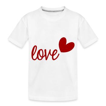 LIEBE. ICH LIEBE DICH. VALENTINSTAG. JUNGGESELLINNENABSCHIED. ICH LIEBE DICH. - Kinder Premium Bio T-Shirt - Weiß - Vorne