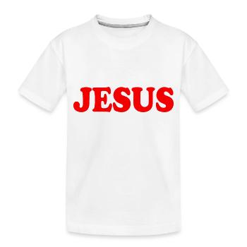 Jesus - Kinder Premium Bio T-Shirt - Weiß - Vorne