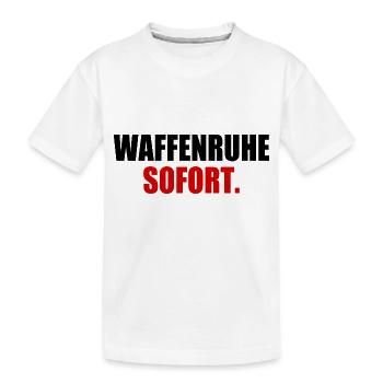 waffenruhe sofort - Kinder Premium Bio T-Shirt - Weiß - Vorne