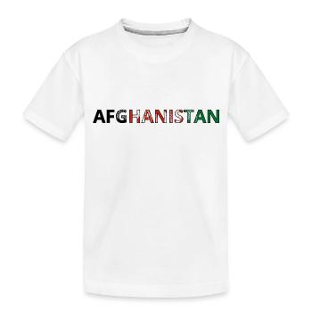 Flagge von Afghanistan - Kinder Premium Bio T-Shirt - Weiß - Vorne