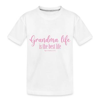 Oma-Leben - Kinder Premium Bio T-Shirt - Weiß - Vorne