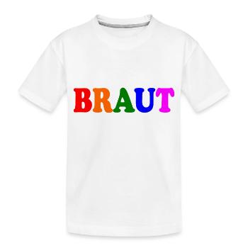 Braut - Kinder Premium Bio T-Shirt - Weiß - Vorne