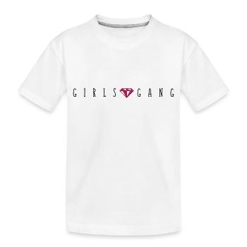girls gang diamond - Kinder Premium Bio T-Shirt - Weiß - Vorne