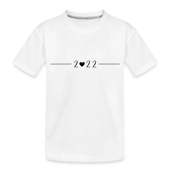 Symbole du cœur 2022 - T-shirt bio Premium Enfant - blanc - Devant