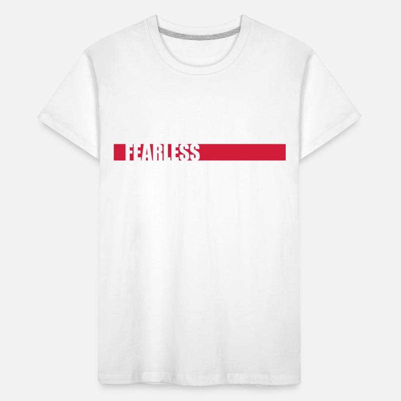 fearless Text Zitat Design Kinder Premium Bio T-Shirt