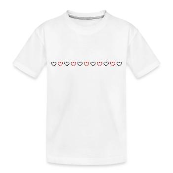 Heart Line Icon - Kids' Premium Organic T-Shirt - white - Front
