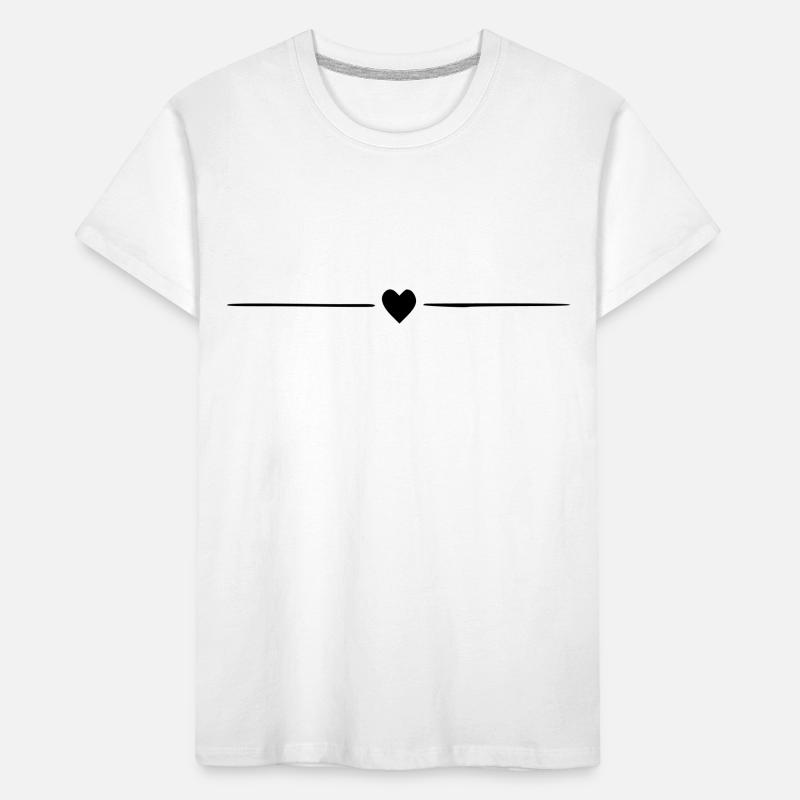 Small heart with black bars. gift Kids' Premium Organic T-Shirt